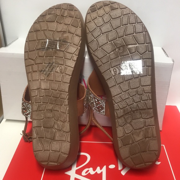 BNWT Sandals Olivia Miller size 9 Brown Stones - Picture 8 of 10